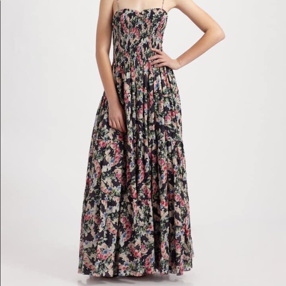 Rebecca Taylor Peasant Dress Floral w/ Pockets 8